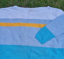 Deerberg Strickpulli - XXL - BW/Leinen - Colorblocking- kurz & kastig