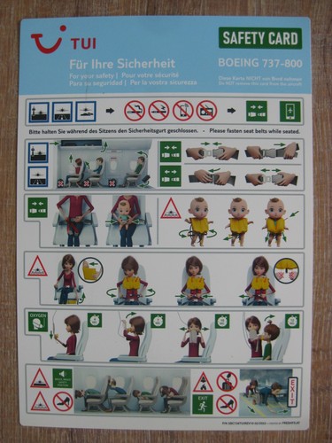 Tui safety card - card, boeing
