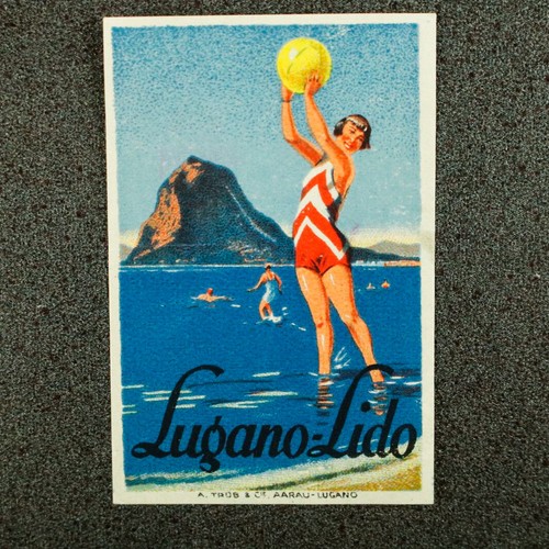 Kofferaufkleber lugano lido - lugano,
