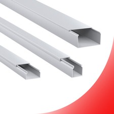 Kabelkanal aus hochwertigem PVC weiß Kabelleiste 2m - verschiedene Größen