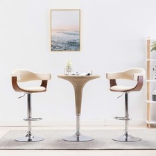 Barhocker 2 Stk. Creme Bugholz