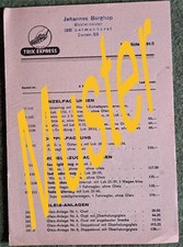 Trix express preisliste 1951 - express, 1951/i