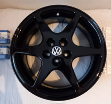 4 schöne aufgearbeitete 17 Zoll schwarze Alufelgen für  VW Golf 4