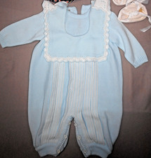 Strickanzug Strampler Taufanzug m.Schuhe Lätzchen – Paz Rodriguez 3M