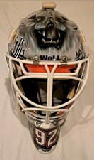 Game Worn Used Rey Eishockey Maske Frankfurter Löwen DEL Hertel 