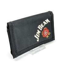 Jim Beam Geldbörse | Portemonnaie Nylon Schwarz | Vintage Werbung Promo