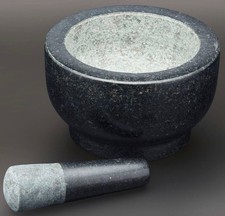 MASTERCLASS Mörser Küchen Helfer Zerkleinerer Granit schwarz 21 cm