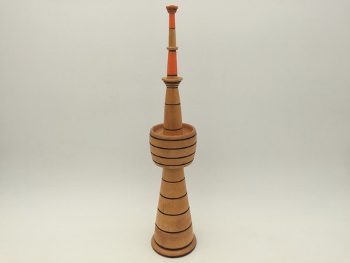Vintage holzmodell fernsehturm - vintage,