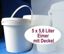 5 Eimer 5,6 Liter PP weiß