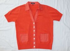 HIGHMOORE Schickes Damen Strick Shirt Oberteil Kurzarm Größe L in rot