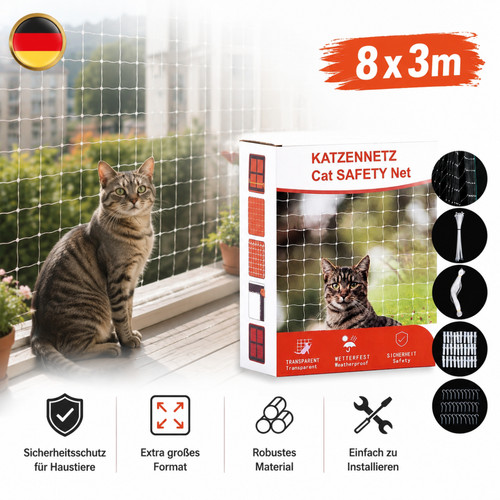 Katzennetz 8x3m diy reißfest - katzennetz,