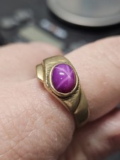 14k Stern Rubin lila Herren