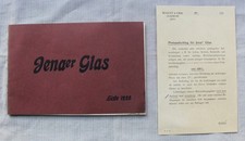 alter Katalog - Jenaer Glas / Hängelampen / Autoschirme u.s.w. ca.1919 RAR°°°