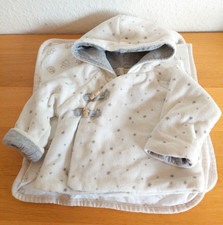 ZARA Baby warme Kapuzenjacke Gr. 68 Jacke Velour Sternchenmuster+ Decke 65x65 cm
