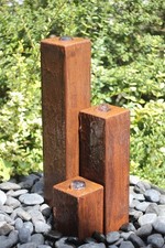 Cortenstahl Säulen Trio 60cm