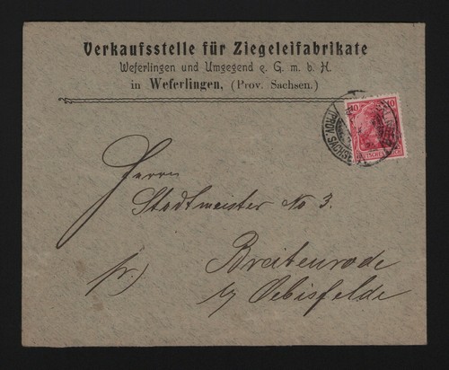 Weferlingen briefumschlag - weferlingen,,