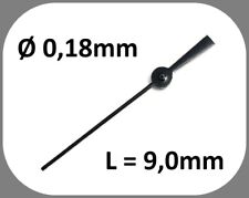 ESTIMA Sekundenzeiger 0,18mm SCHWARZ L= 9,0mm - 018 center second hand NOS - SB2