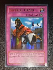Imperial Order DB1 Super Rare Holo Yugioh Karte Near Mint Kaiserlicher Befehl 