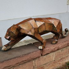 Lebensgroßer Panther Metall