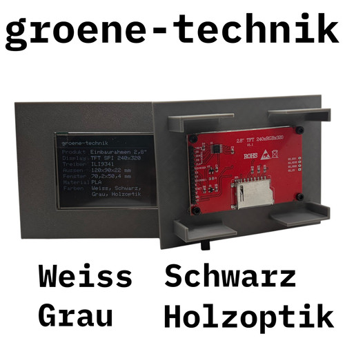 Einbaurahmen zoll tft - 2,8, spi