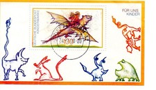 Briefmarken block für uns - briefmarken, "für
