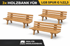 3x Holzbank passend für LGB