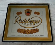 RADEBERGER PILSENER Bier Bar Spiegel BIERSPIEGEL Werbung  Vintage 40x35
