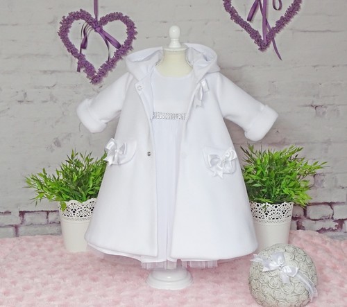 Taufkleid stirnband mantel - taufkleid+stirnband, +mantel