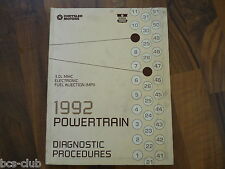 #J010 CHRYSLER1992 MOTOR 3.0L Elektron. Benzineinspritzung WERKSTATT HANDBUCH