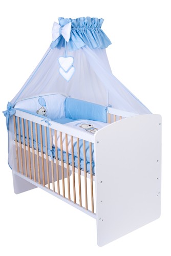 Babybett 120x60 weiß natur - 120x60,