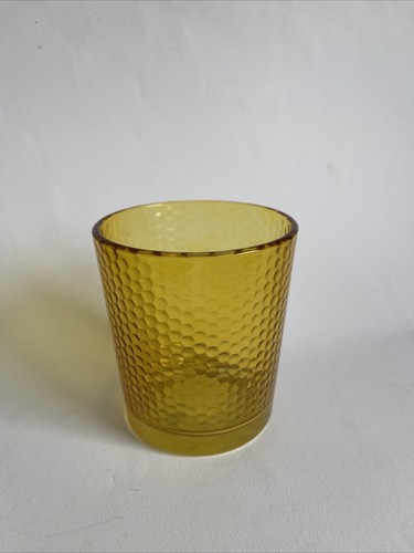 Windlicht glas goldgelb - glas,
