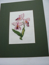 Kreuzstich Stickbild Blumen