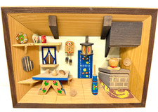 Wandbild Erzgebirge Holzbild 3D Bauernstube DDR aus Sammlung /P3.1/11