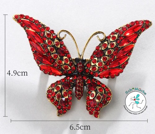 Brosche schmetterling rot - brosche,