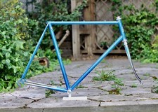 Somec Corsa Columbus SL Frame / 58,5 cm / Mid Blue White / Campagnolo Super