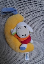 Scäfchen Lämchen Spieluhr Melodie Gelb Bunt  Mond Plüscht Bambia neuwertig