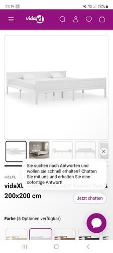 Vidaxl massivholzbett weiß - massivholzbett,