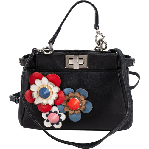 Fendi leather flowerland micro - flowerland,