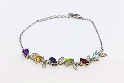 Multiedelstein armband 925 - multiedelstein,