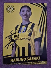 Harund Sasaki, Borussia Dortmund, Frauen-Handball, original signierte Karte