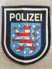 Original Uniformabzeichen / -aufnäher der Polizei Thüringen / Farbe: Blau
