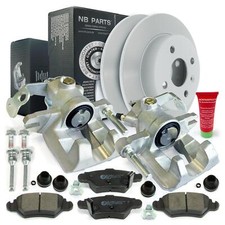 2x Bremssattel Bremsscheiben Bremsbeläge hinten für Opel Astra G System Bosch