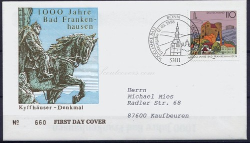 Fdc germany 1998 - 1998., bonn