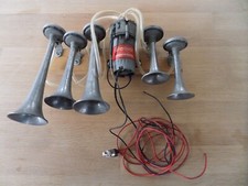 Original STEBEL Hupe Vicenza 5-tönige Kompressor Fanfare mod.  SOLE MIO Oldtimer