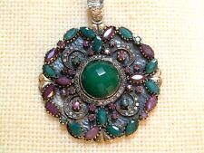 Antique Design - glamouröser Edelstein Anhänger - Sterling Silber - 925 - EDEL !