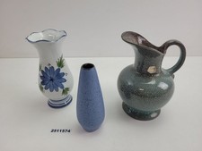 3x Keramik Vasen Mid Century