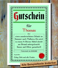 Gutschein Geschenkidee