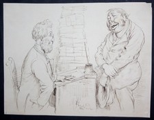 Adolf Oberländer Zeichnung