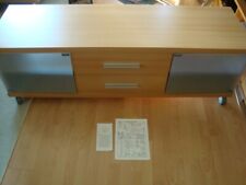 TV Unterschrank von Jahnke 158x49x52 cm rollbar Schubladen/Fächer Buche Imitat
