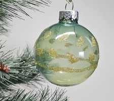 Christmas ball glass hand